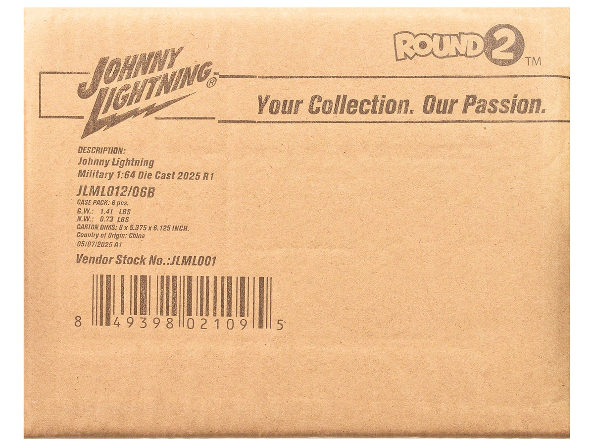 "Military" Set B of 6 pieces 2025 Release 1 Limited Edition Diecast Models by Johnny Lightning-Johnny Lightning-ModelCars.com