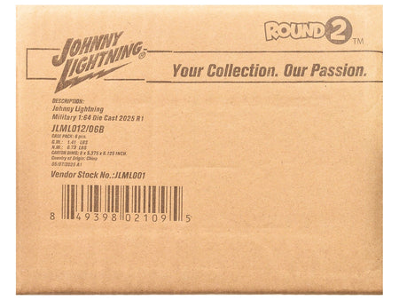 "Military" Set B of 6 pieces 2025 Release 1 Limited Edition Diecast Models by Johnny Lightning-Johnny Lightning-ModelCars.com