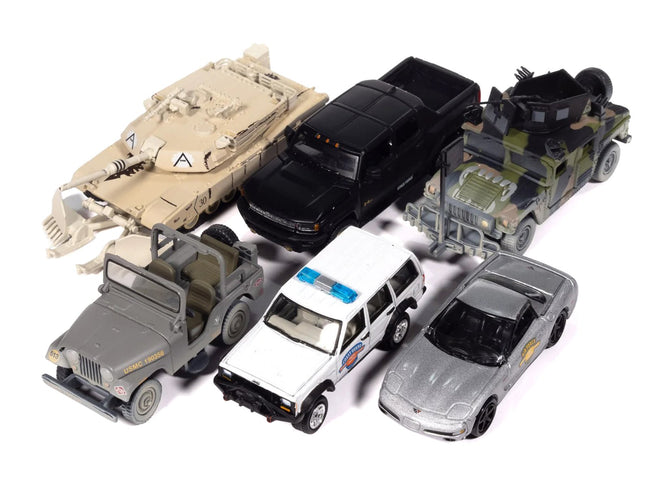 "Military" Set B of 6 pieces 2025 Release 2 Limited Edition 1/64 Diecast Model Cars by Johnny Lightning-Johnny Lightning-ModelCars.com