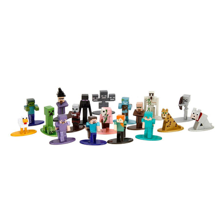 "Minecraft" Set of 18 Diecast Figures "Nano Metalfigs" Series Diecast Models by Jada - Jada - ModelCars.com