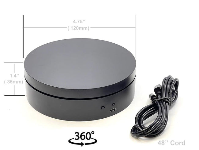 Mini Turntable Rotating Display Stand 4.75" with Black Base for 1/64 Scale Model Cars-Other-ModelCars.com