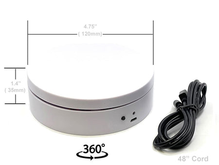 Mini Turntable Rotating Display Stand 4.75" with White Base for 1/64 Scale Model Cars-Other-ModelCars.com