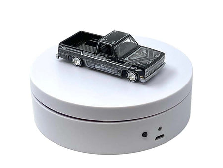 Mini Turntable Rotating Display Stand 4.75" with White Base for 1/64 Scale Model Cars-Other-ModelCars.com