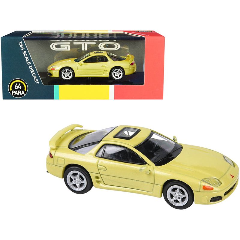 Mitsubishi 3000GT GTO with Sunroof Martinique Yellow Pearl 1/64 Diecast Model Car by Paragon - Paragon - ModelCars.com