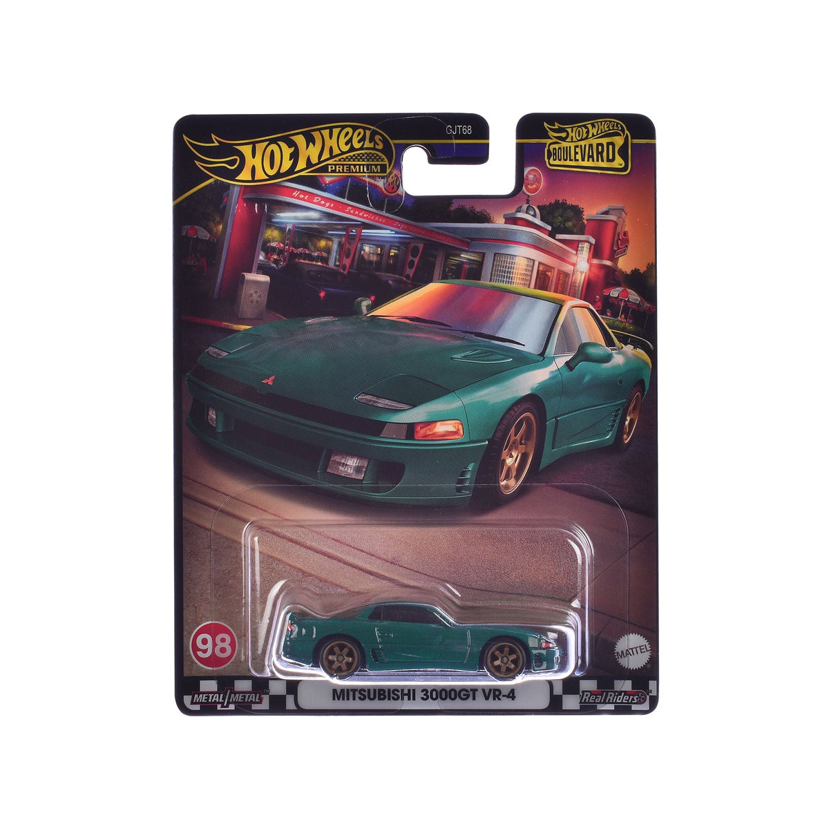 Mitsubishi 3000GT VR-4 Green Metallic "Boulevard" Series Diecast Model Car by Hot Wheels-Hotwheels-ModelCars.com