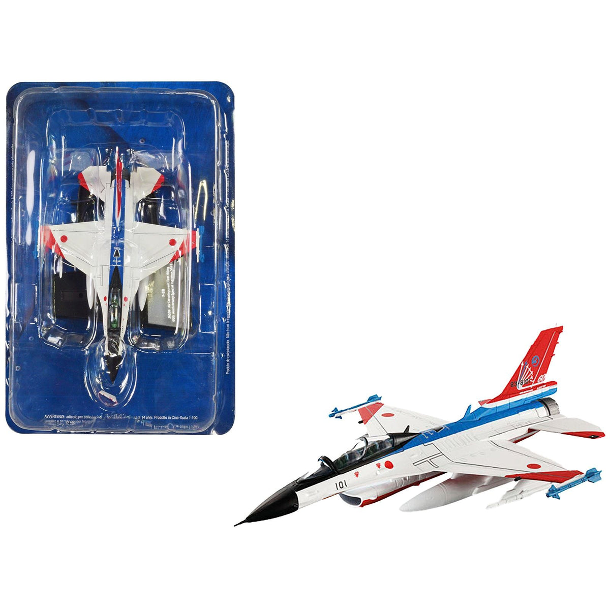 Mitsubishi F-2B Fighter Aircraft "Air Development and Test Wing 60th Anniversary" (2015) Japan Air Self-Defense Force 1/100 Diecast Model by Hachette Collections-Hachette Collections-ModelCars.com