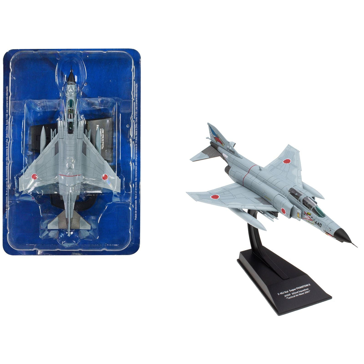 Mitsubishi F-4EJ Kai Super Phantom II Fighter Aircraft "302nd Squadron 83rd Air Wing Tactical Air Meet" (2001) Japan Air Self-Defense Force 1/100 Diecast Model by Hachette Collections-Hachette Collections-ModelCars.com
