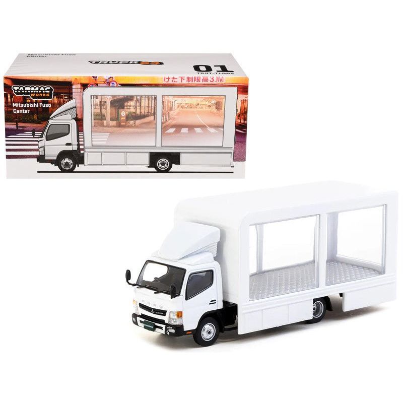 Mitsubishi Fuso Canter Mobile Display Truck RHD (Right Hand Drive) White "Truck64" Series 1/64 Diecast Model by Tarmac Works-Tarmac Works-ModelCars.com