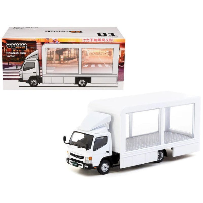 Mitsubishi Fuso Canter Mobile Display Truck RHD (Right Hand Drive) White "Truck64" Series 1/64 Diecast Model by Tarmac Works - Tarmac Works - ModelCars.com