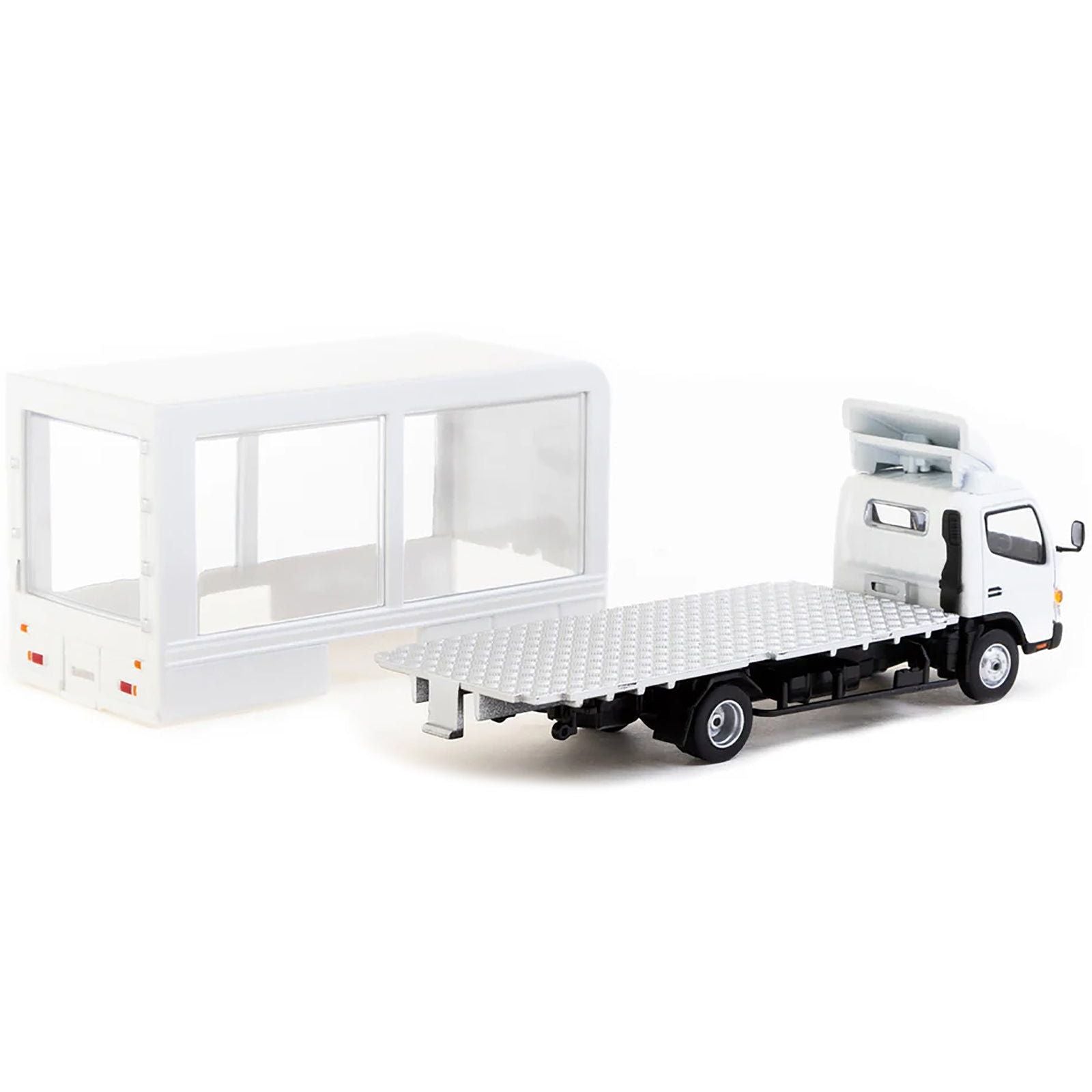 Mitsubishi Fuso Canter Mobile Display Truck RHD (Right Hand Drive) White "Truck64" Series 1/64 Diecast Model by Tarmac Works - Tarmac Works - ModelCars.com