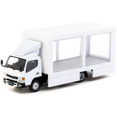 Mitsubishi Fuso Canter Mobile Display Truck RHD (Right Hand Drive) White "Truck64" Series 1/64 Diecast Model by Tarmac Works-Tarmac Works-ModelCars.com