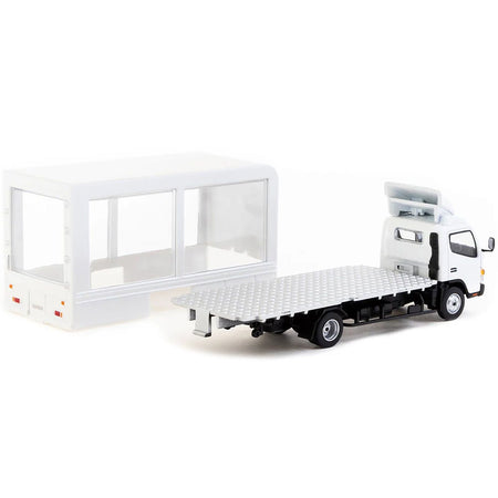 Mitsubishi Fuso Canter Mobile Display Truck RHD (Right Hand Drive) White "Truck64" Series 1/64 Diecast Model by Tarmac Works-Tarmac Works-ModelCars.com