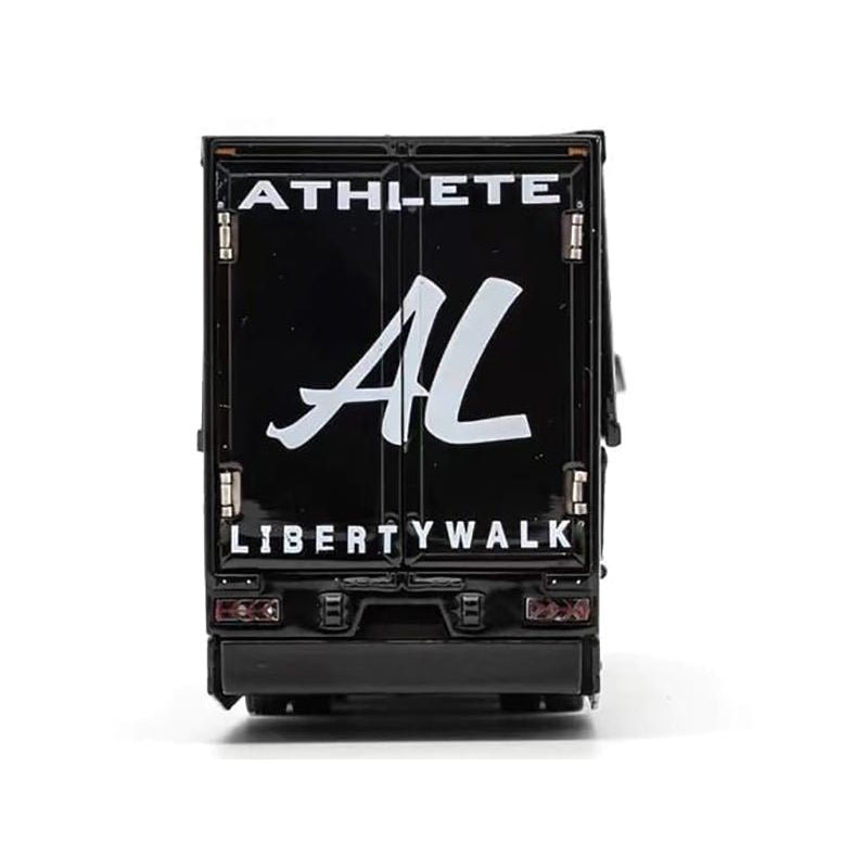 Mitsubishi Fuso Super Great Transporter RHD (Right Hand Drive) "Liberty Walk LB - Trucks" Black with Graphics 1/64 Diecast Model by GCD - GCD - ModelCars.com