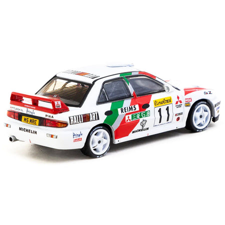 Mitsubishi Lancer Evolution II RHD (Right Hand Drive) 11 Tommi Makinen - Seppo Harjanne "Rallye Monte - Carlo" (1995) "Global64" Series 1/64 Diecast Model by Tarmac Works - Tarmac Works - ModelCars.com