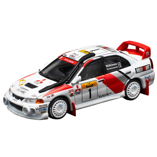 Mitsubishi Lancer Evolution IV RHD (Right Hand Drive) #1 Tommi Makinen - Risto Mannisenmaki "Safari Rally Kenya" (1998) 1/64 Diecast Model Car by Pop Race-Pop Race-ModelCars.com