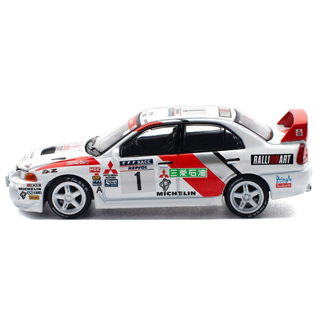Mitsubishi Lancer Evolution IV RHD (Right Hand Drive) 1 Tommi Makinen - Seppo Harjanne Winner "Rally de Catalunya" (1997) 1/64 Diecast Model Car by Pop Race - Pop Race - ModelCars.com