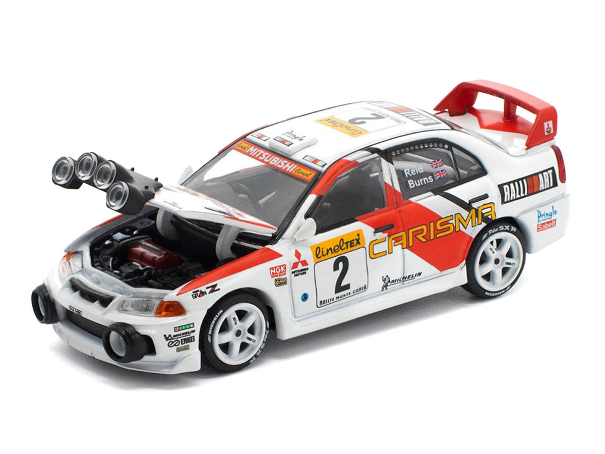 Mitsubishi Lancer Evolution IV RHD (Right Hand Drive) 2 Richard Burns - Robert Reid "Monte Carlo Rally" (1998) 1/64 Diecast Model Car by Pop Race-Pop Race-ModelCars.com