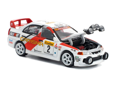 Mitsubishi Lancer Evolution IV RHD (Right Hand Drive) 2 Richard Burns - Robert Reid "Monte Carlo Rally" (1998) 1/64 Diecast Model Car by Pop Race-Pop Race-ModelCars.com