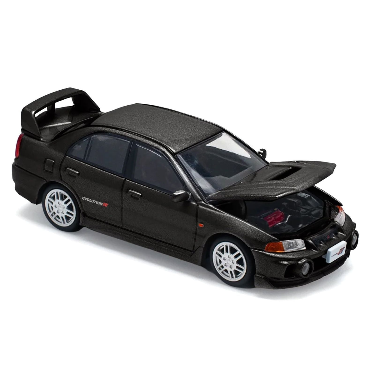 Mitsubishi Lancer Evolution IV RHD (Right Hand Drive) Pyrenees Black Pearl 1/64 Diecast Model Car by Pop Race-Pop Race-ModelCars.com