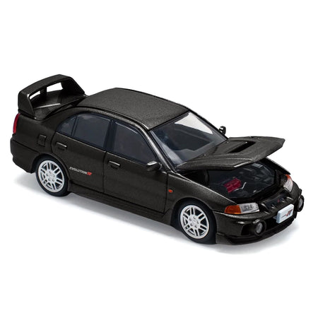 Mitsubishi Lancer Evolution IV RHD (Right Hand Drive) Pyrenees Black Pearl 1/64 Diecast Model Car by Pop Race-Pop Race-ModelCars.com