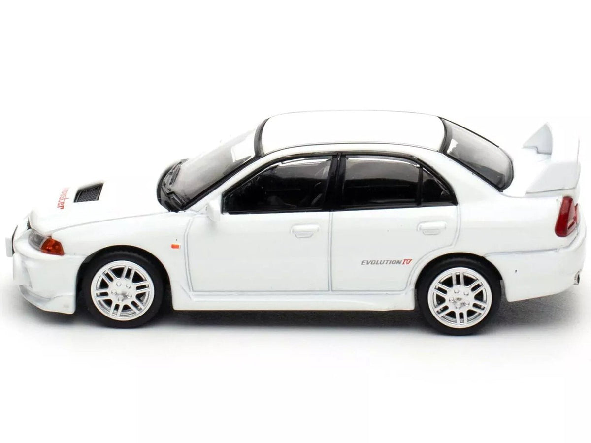 Mitsubishi Lancer Evolution IV RHD (Right Hand Drive) White "Indonesia Diecast Expo 2024 Exclusive" 1/64 Diecast Model Car by Pop Race-Pop Race-ModelCars.com