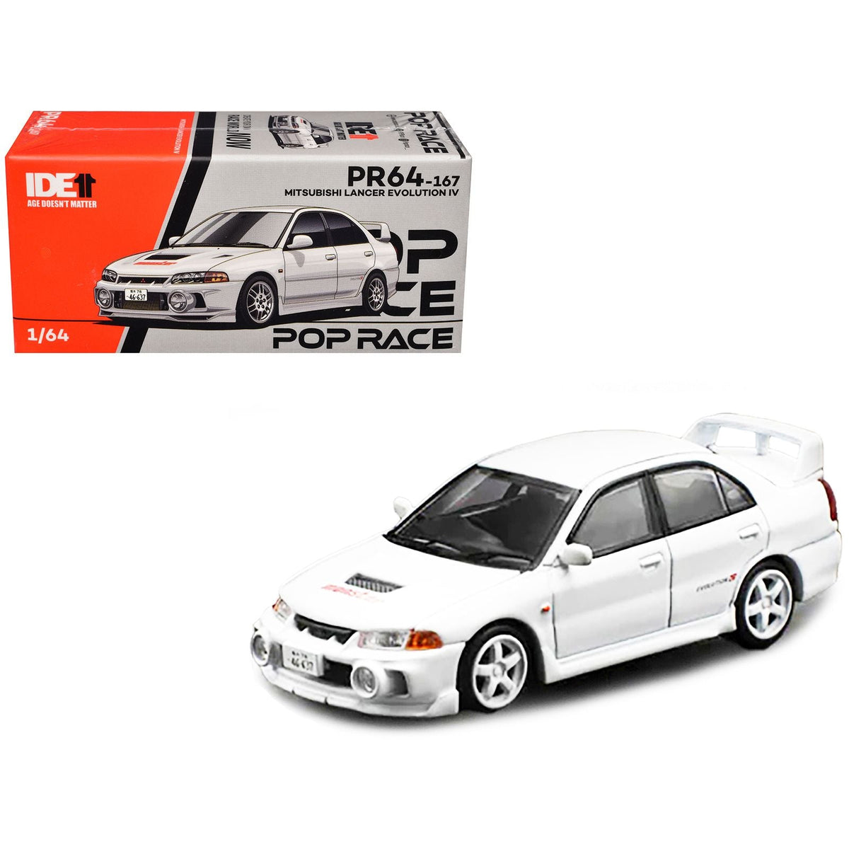 Mitsubishi Lancer Evolution IV RHD (Right Hand Drive) White "Indonesia Diecast Expo 2024 Exclusive" 1/64 Diecast Model Car by Pop Race-Pop Race-ModelCars.com