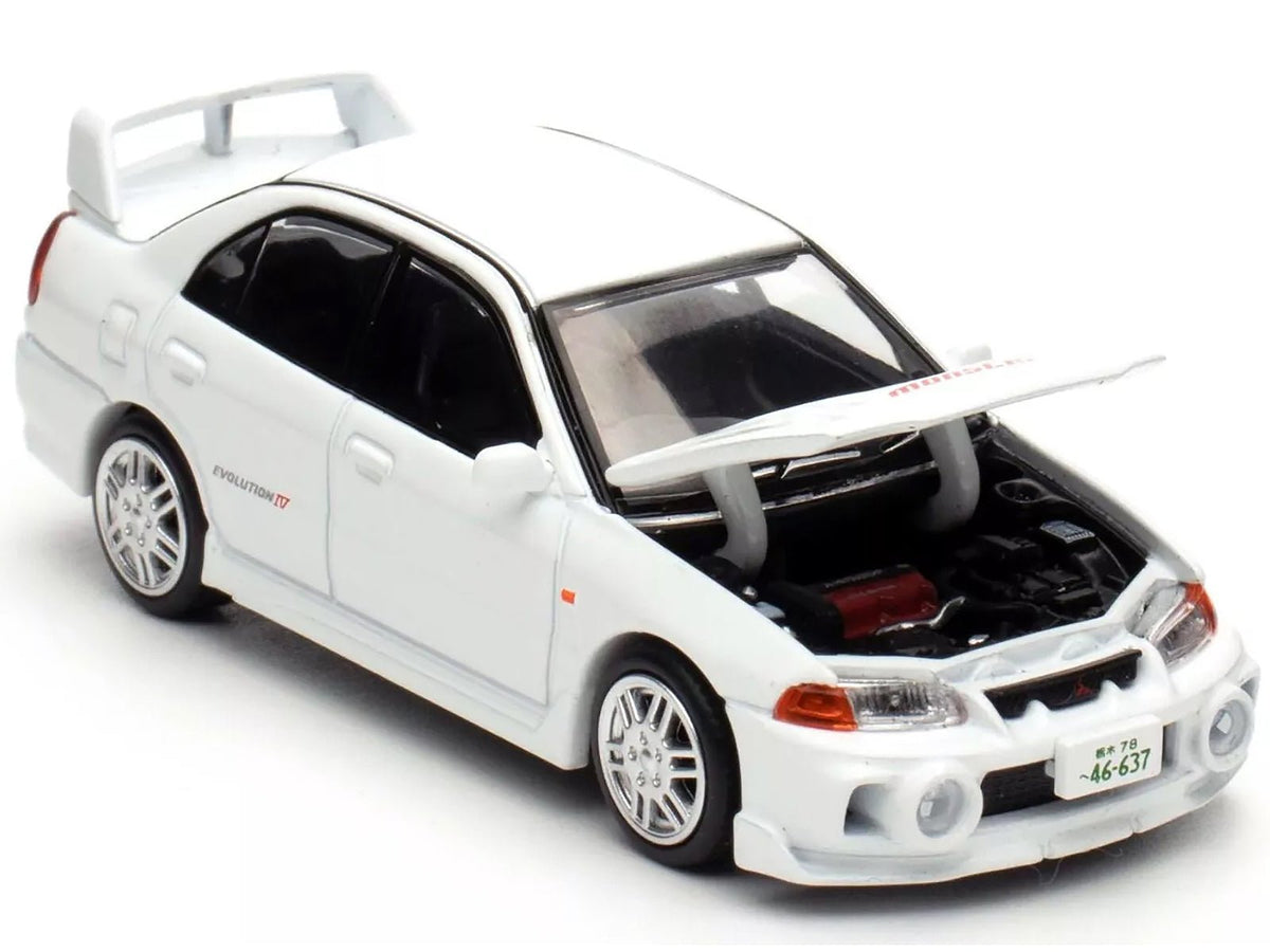 Mitsubishi Lancer Evolution IV RHD (Right Hand Drive) White "Indonesia Diecast Expo 2024 Exclusive" 1/64 Diecast Model Car by Pop Race-Pop Race-ModelCars.com