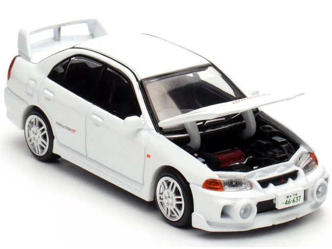 Mitsubishi Lancer Evolution IV RHD (Right Hand Drive) White "Indonesia Diecast Expo 2024 Exclusive" 1/64 Diecast Model Car by Pop Race-Pop Race-ModelCars.com