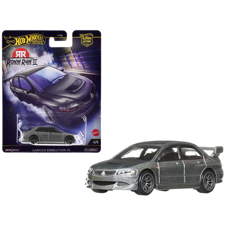 Mitsubishi Lancer Evolution IX Gray Metallic "Ronin Run II" Series Diecast Model Car by Hot Wheels-Hotwheels-ModelCars.com