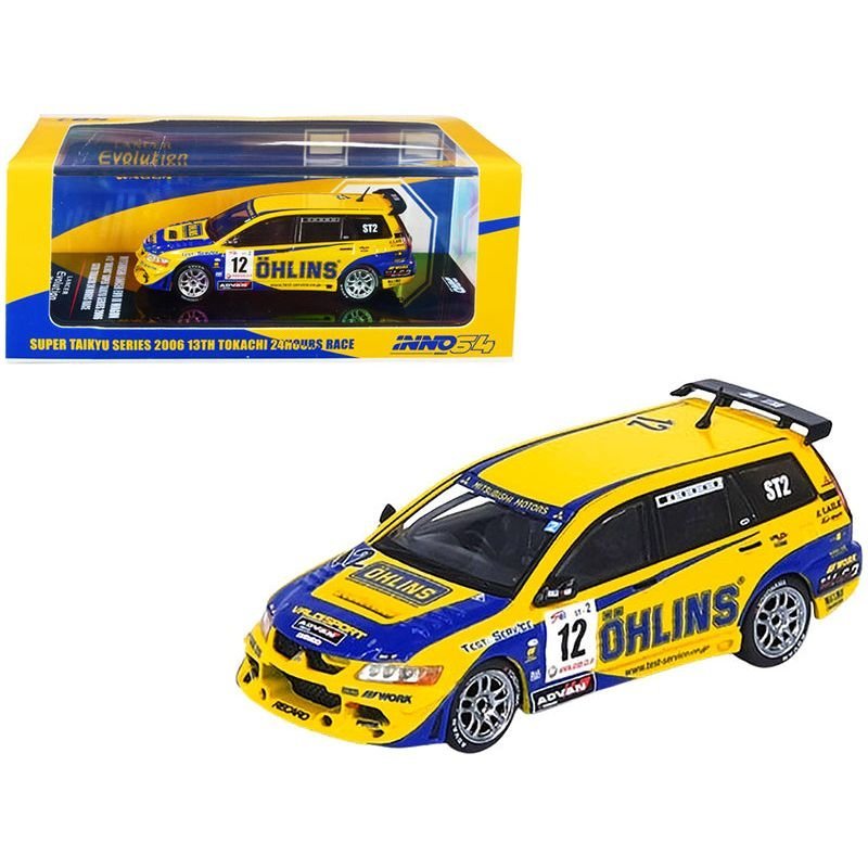 Mitsubishi Lancer Evolution IX Wagon RHD (Right Hand Drive) 12 Super Taikyu Series 13th Tokachi 24H Race (2006) 1/64 Diecast Model Car by Inno Models-Inno Models-ModelCars.com