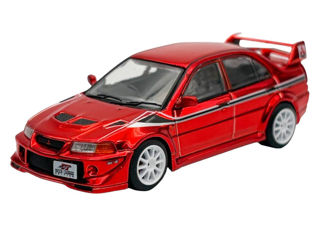 Mitsubishi Lancer Evolution VI RHD (Right Hand Drive) "Tommi Makinen Edition" Red Chrome "Hobby Expo China 2026" 1/64 Diecast Model Car by Works Model-Works-ModelCars.com