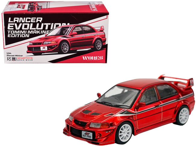 Mitsubishi Lancer Evolution VI RHD (Right Hand Drive) "Tommi Makinen Edition" Red Chrome "Hobby Expo China 2026" 1/64 Diecast Model Car by Works Model-Works-ModelCars.com