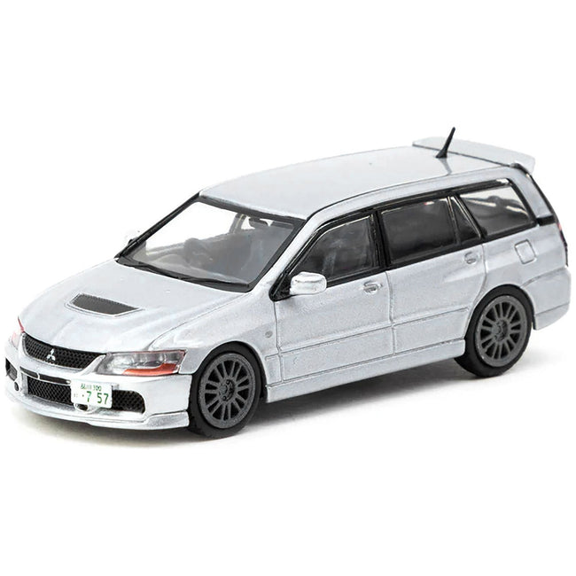 Mitsubishi Lancer Evolution Wagon RHD (Right Hand Drive) Silver Metallic "Road64" Series 1/64 Diecast Model Car by Tarmac Works-Tarmac Works-ModelCars.com