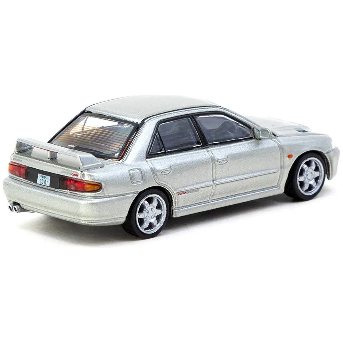Mitsubishi Lancer GSR Evolution RHD (Right Hand Drive) Silver Metallic with Tarmac Cards "Global64" Series 1/64 Diecast Model by Tarmac Works-Tarmac Works-ModelCars.com