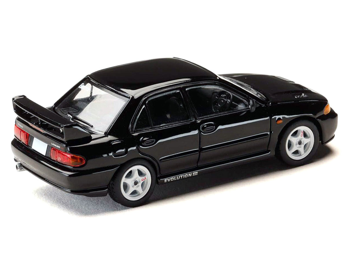 Mitsubishi Lancer RS Evolution III RHD (Right Hand Drive) Black "Initial D" (1995-2013) Manga "Diorama Set Series" 1/64 Diecast Model car by Hobby Japan-Hobby Japan-ModelCars.com