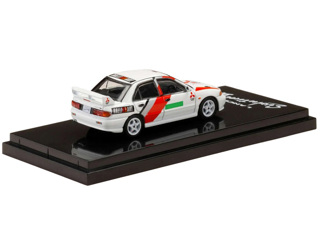 Mitsubishi Lancer RS Evolution III RHD (Right Hand Drive) Scortia White "Groupe A Promotion" 1/64 Diecast Model Car by Hobby Japan-Hobby Japan-ModelCars.com