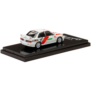 Mitsubishi Lancer RS Evolution III RHD (Right Hand Drive) Scortia White "Groupe A Promotion" 1/64 Diecast Model Car by Hobby Japan