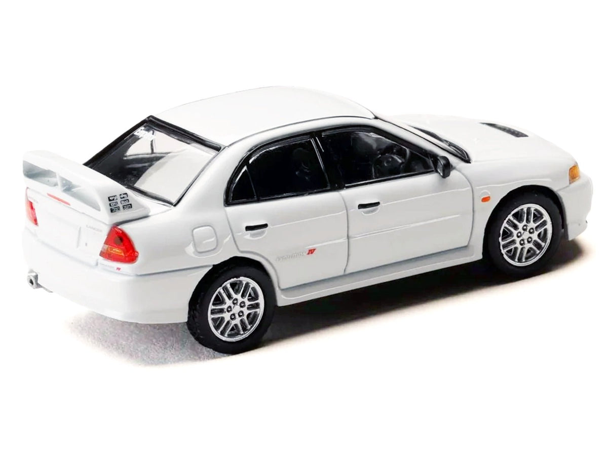 Mitsubishi Lancer RS Evolution IV RHD (Right Hand Drive) "MonStar" White "Initial D" (1995-2013) Manga "Diorama Set Series" 1/64 Diecast Model car by Hobby Japan-Hobby Japan-ModelCars.com