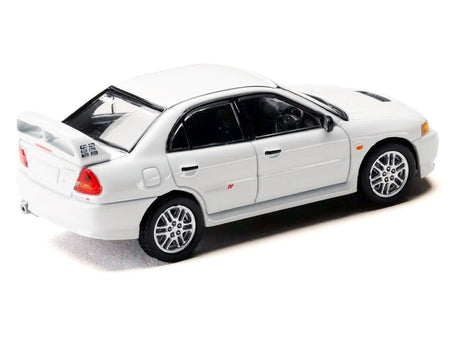 Mitsubishi Lancer RS Evolution IV RHD (Right Hand Drive) "MonStar" White "Initial D" (1995-2013) Manga "Diorama Set Series" 1/64 Diecast Model car by Hobby Japan-Hobby Japan-ModelCars.com