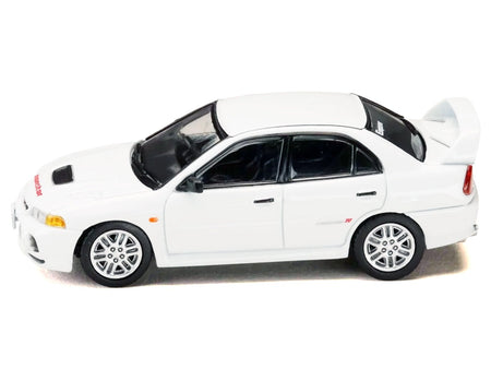 Mitsubishi Lancer RS Evolution IV RHD (Right Hand Drive) "MonStar" White "Initial D" (1995-2013) Manga "Diorama Set Series" 1/64 Diecast Model car by Hobby Japan-Hobby Japan-ModelCars.com