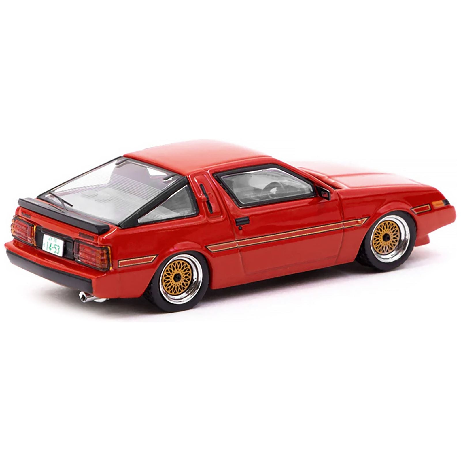 Mitsubishi Starion RHD (Right Hand Drive) Bright Red with Black Stripes "Road64" Series 1/64 Diecast Model Car by Tarmac Works - Tarmac Works - ModelCars.com