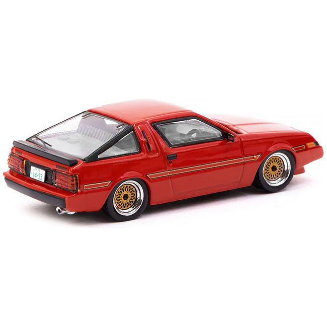 Mitsubishi Starion RHD (Right Hand Drive) Bright Red with Black Stripes "Road64" Series 1/64 Diecast Model Car by Tarmac Works - Tarmac Works - ModelCars.com