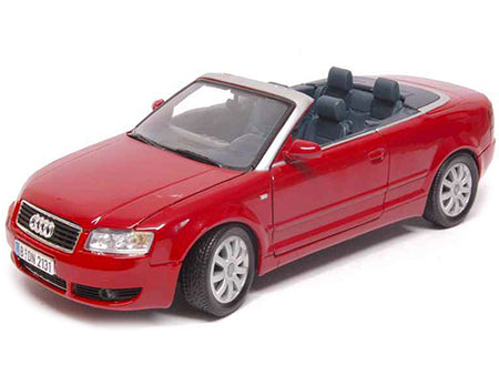 Audi A4 Red Convertible 1/18 Diecast Model Car by Motormax - view 2