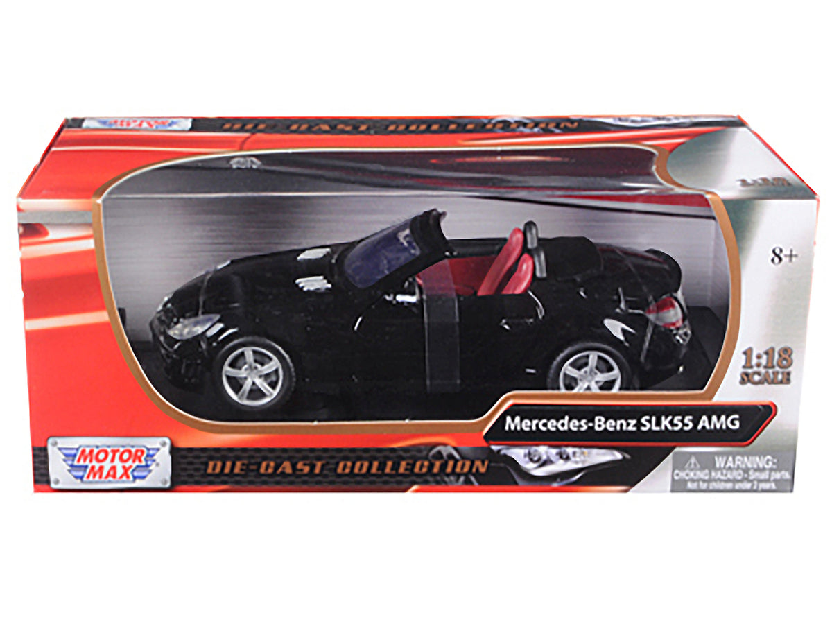 2005 Mercedes SLK55 AMG Black 1/18 Diecast Model Car by Motormax - view 3