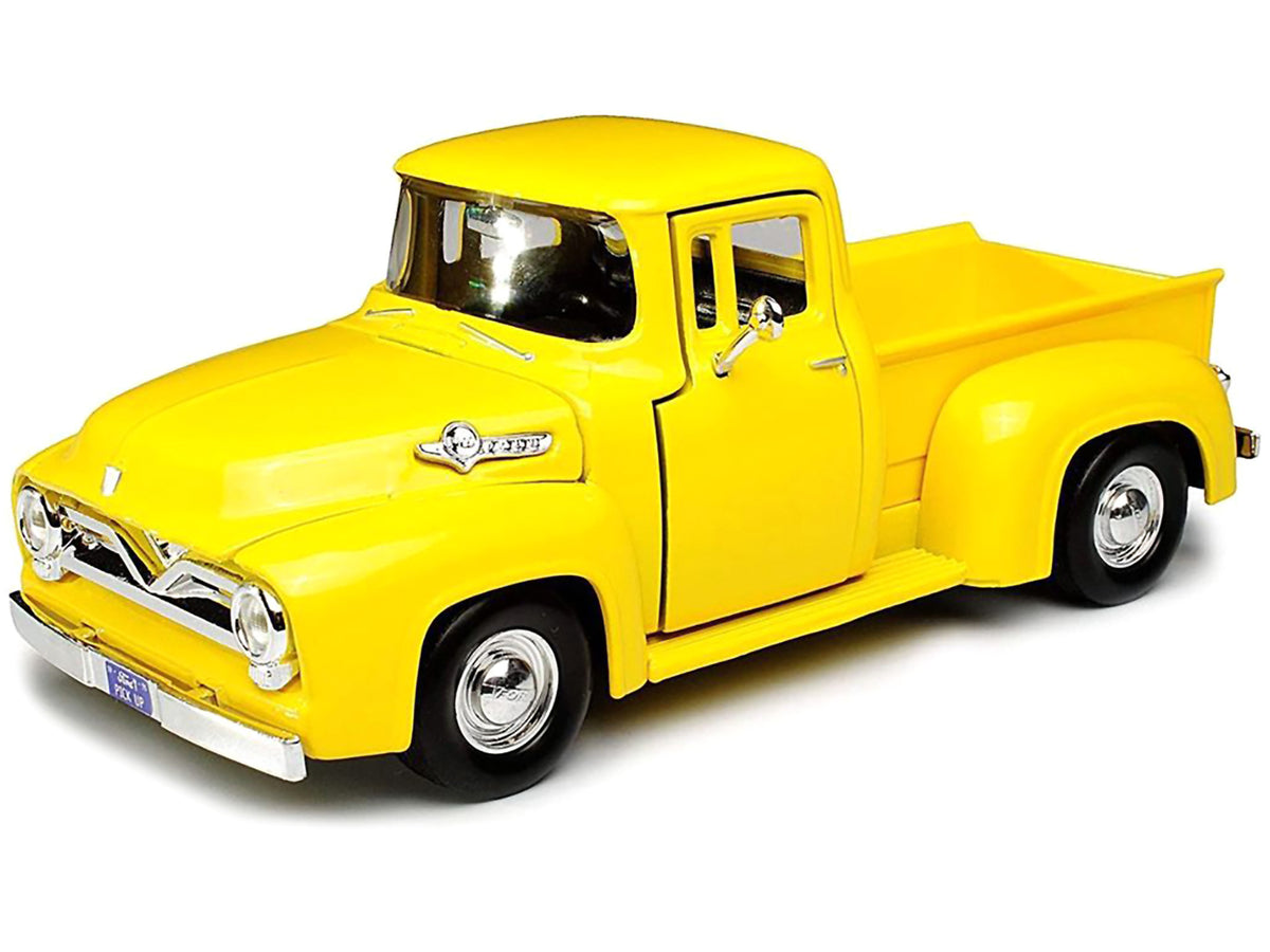 1955 Ford F-100 Pickup Truck Yellow 1/24 Diecast Model Car by Motormax - view 2