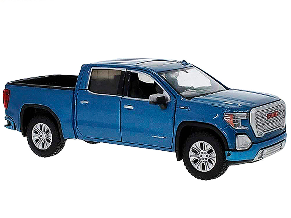 2019 GMC Sierra 1500 Denali Crew Cab Pickup Truck Blue Metallic 1/24-1/27 Diecast Model Car by Motormax - view 2
