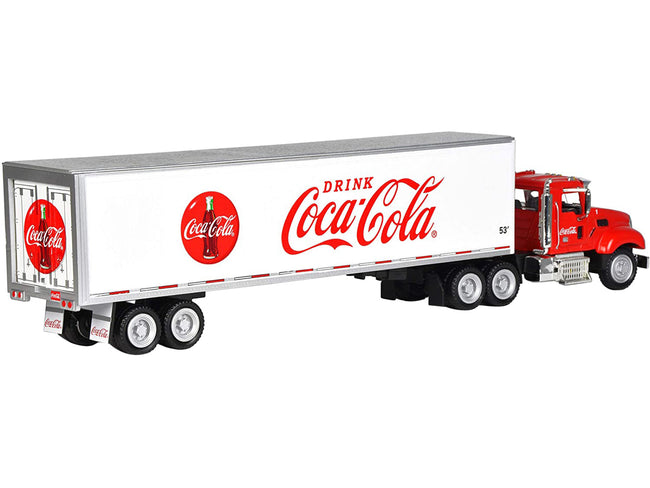 Truck Tractor with 53' Trailer "Drink Coca-Cola" Red and White 1/50 Diecast Model by Motorcity Classics - view 2