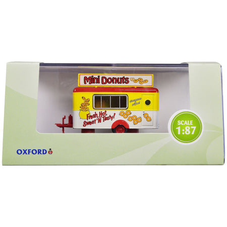 Mobile Food Trailer "Mini Donuts" 1/87 (HO) Scale Diecast Model by Oxford Diecast-Oxford Diecast-ModelCars.com