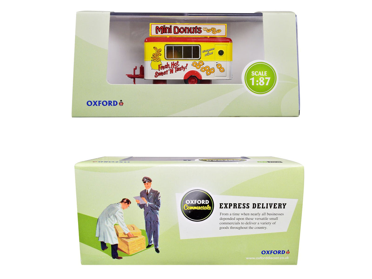 Mobile Food Trailer "Mini Donuts" 1/87 (HO) Scale Diecast Model by Oxford Diecast-Oxford Diecast-ModelCars.com