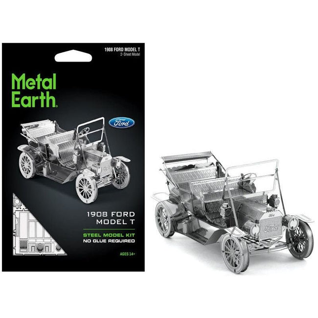 Model Kit 1908 Ford Model T Metal (Moderate Difficulty) Steel Model by Metal Earth-Metal Earth-ModelCars.com